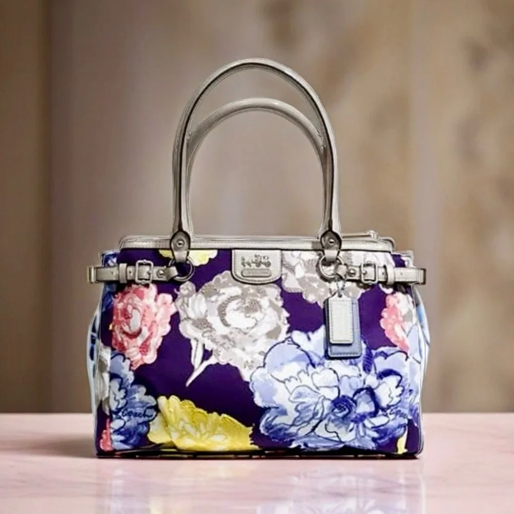 COACH Madison Floral Kara Carryall Satchel - Picture 1 of 10